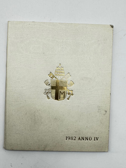 Vaticano Serie Divisionale 1982 Anno IV Giovanni Paolo II con Moneta d’Argento FDC