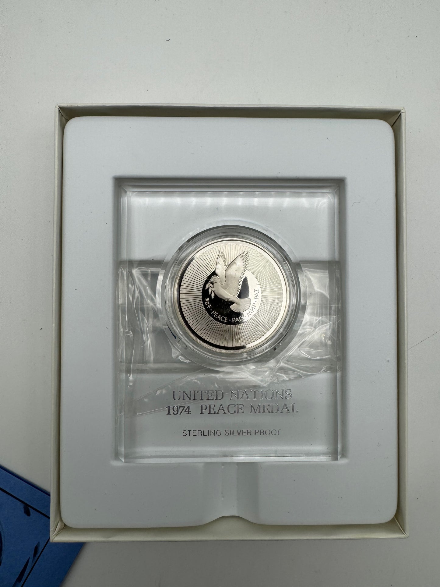 ONU Franklin Mint Medaglia Commemorativa United Nations con Confezione Originale