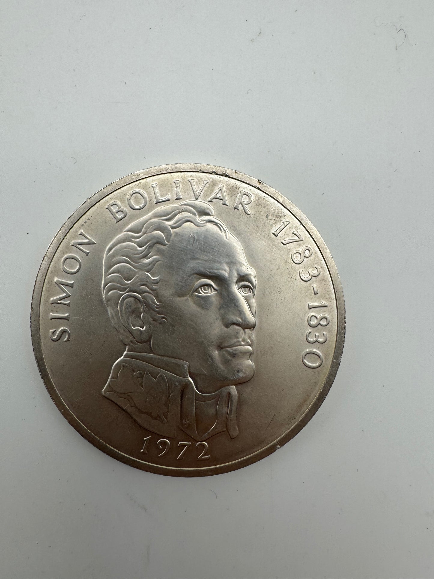 Panama 20 Balboas Argento 1972 Simón Bolívar Proof Franklin Mint