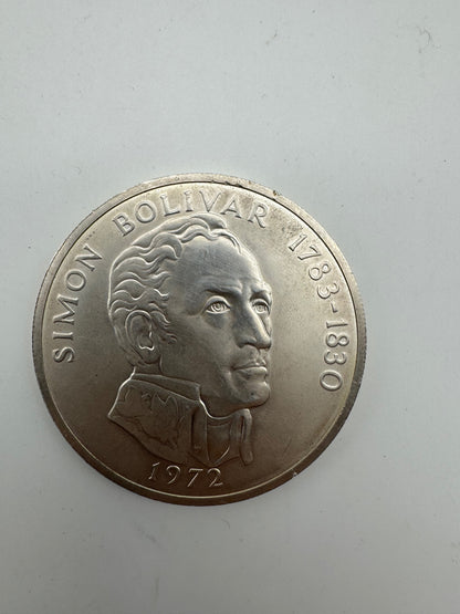 Panama 20 Balboas Argento 1972 Simón Bolívar Proof Franklin Mint
