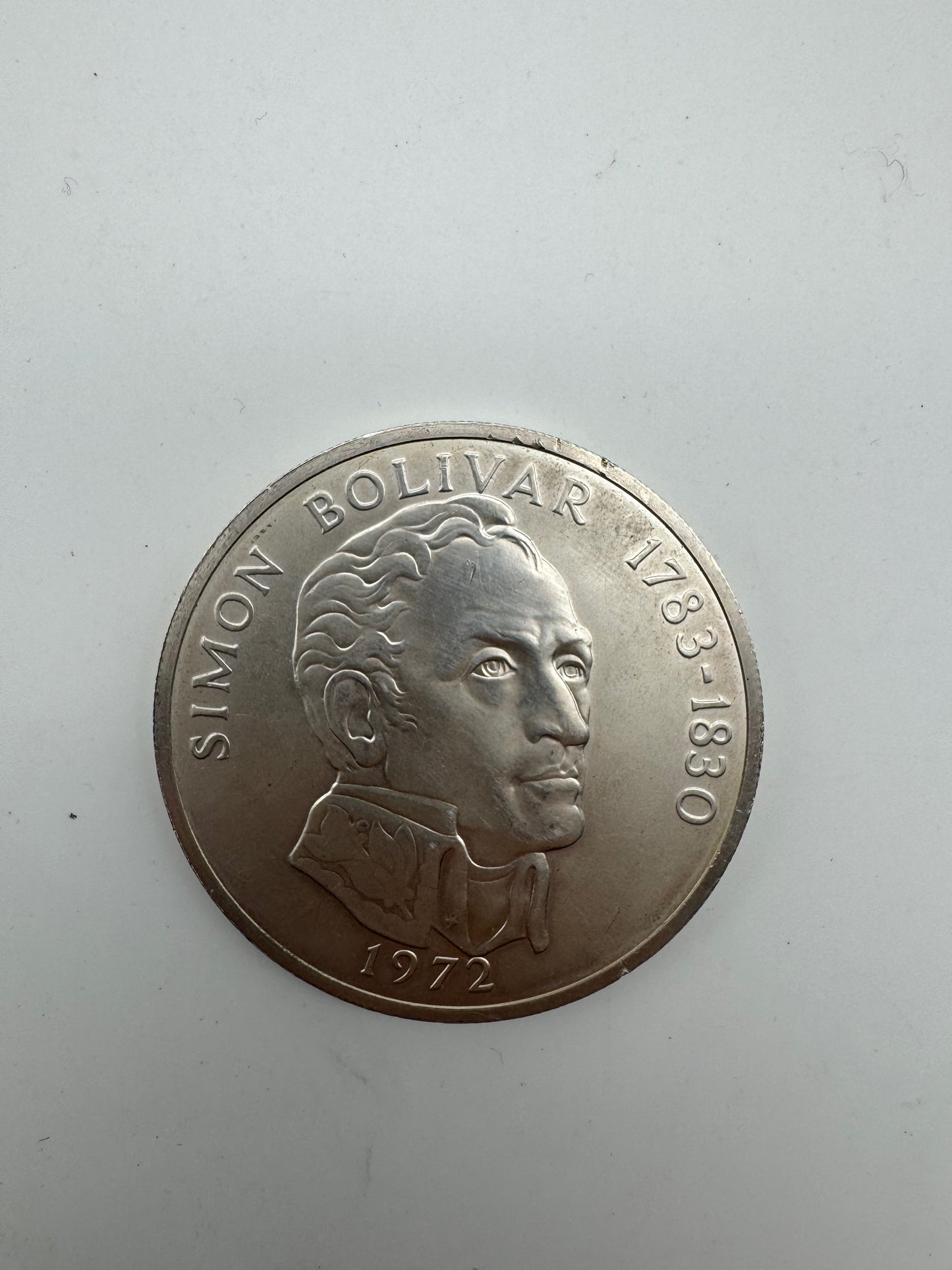 Panama 20 Balboas Argento 1972 Simón Bolívar Proof Franklin Mint