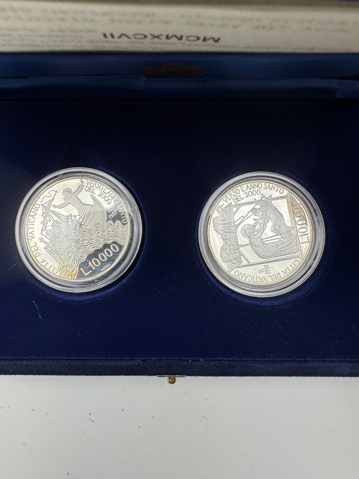 Dittico Vaticano 10.000 Lire 1997 Papa Giovanni Paolo II Argento Proof
