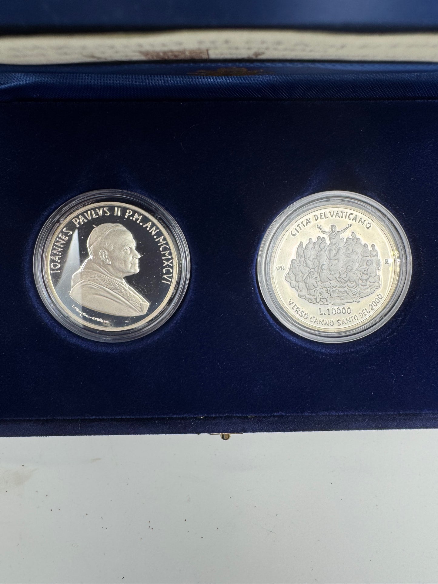 Dittico Vaticano 10.000 Lire 1998 Papa Giovanni Paolo II Argento Proof