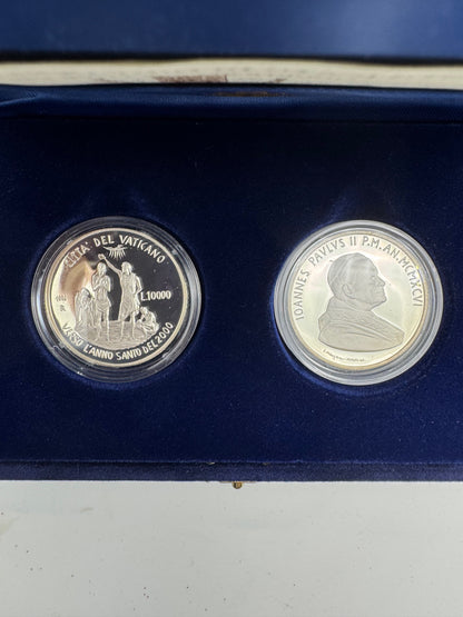 Dittico Vaticano 10.000 Lire 1998 Papa Giovanni Paolo II Argento Proof