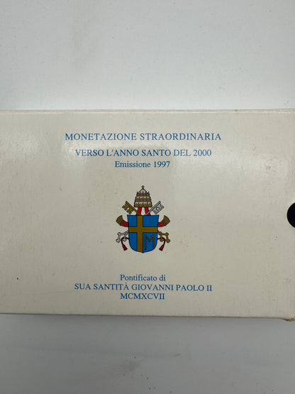 Dittico Vaticano 10.000 Lire 1998 Papa Giovanni Paolo II Argento Proof