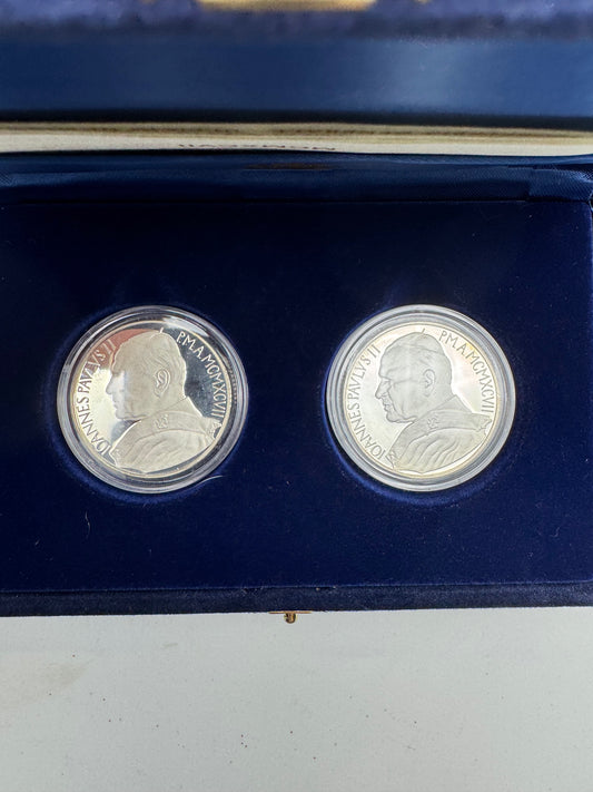 Dittico Vaticano 10.000 Lire 1998 Papa Giovanni Paolo II Argento Proof