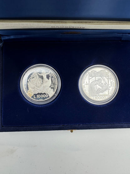 Dittico Vaticano 10.000 Lire 1998 Papa Giovanni Paolo II Argento Proof