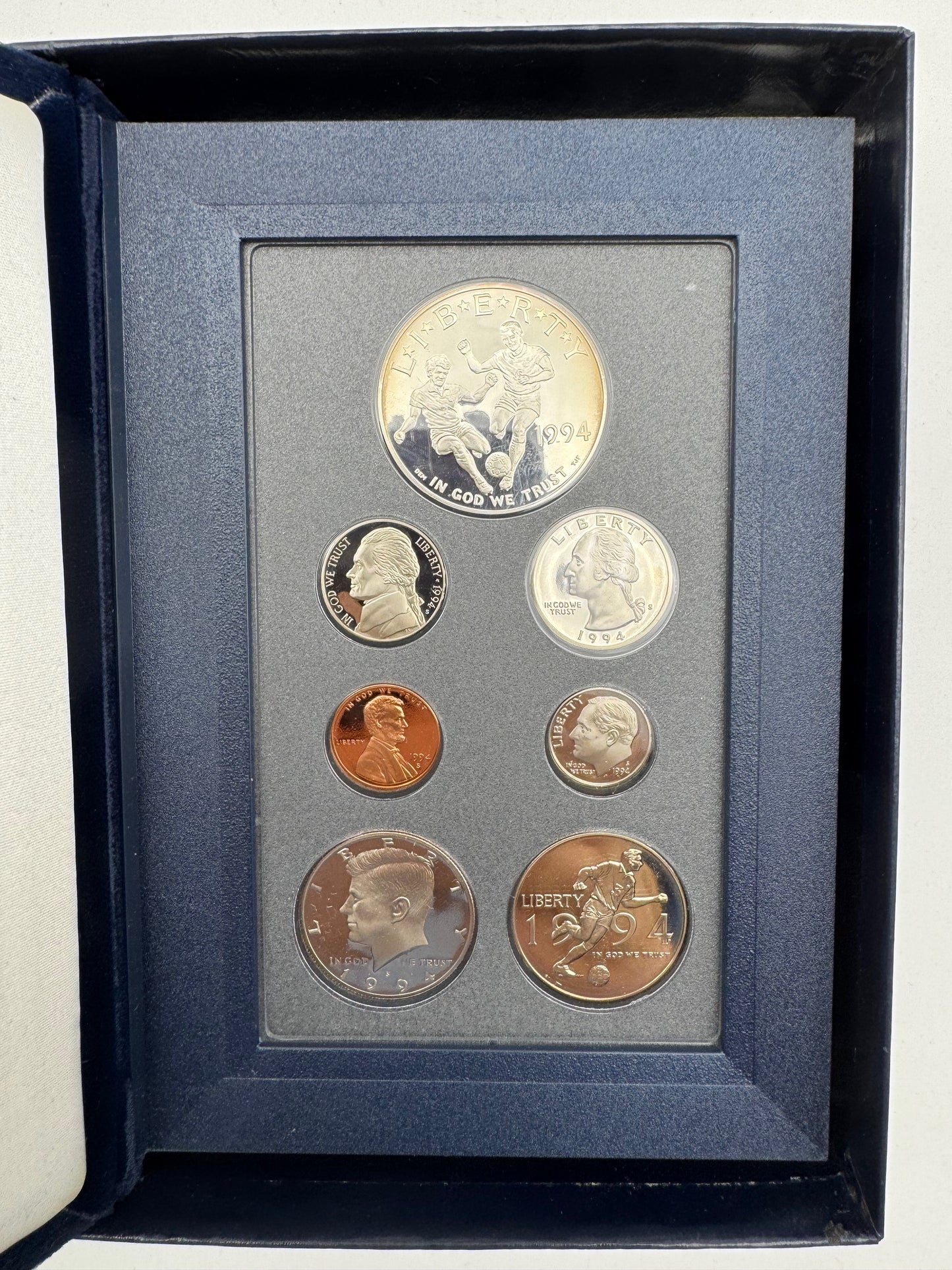 World Cup USA Set Coin 1994 Silver Dollar Proof with box