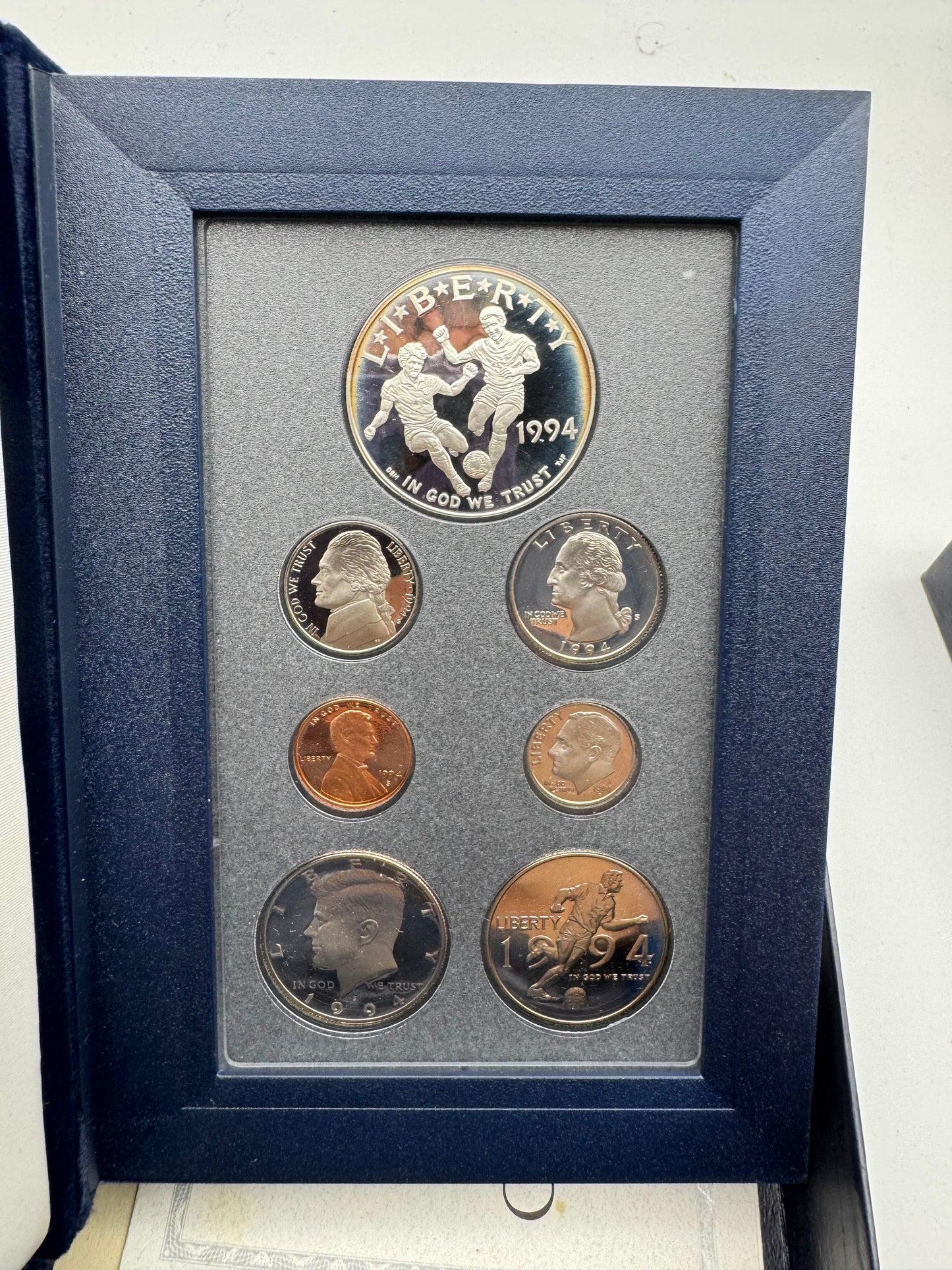 World Cup USA Set Coin 1994 Silver Dollar Proof with box