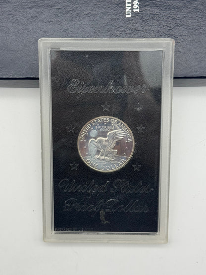 USA 1 Dollar Eisenhower 1971-S Argento 40% Original Mint Packaging