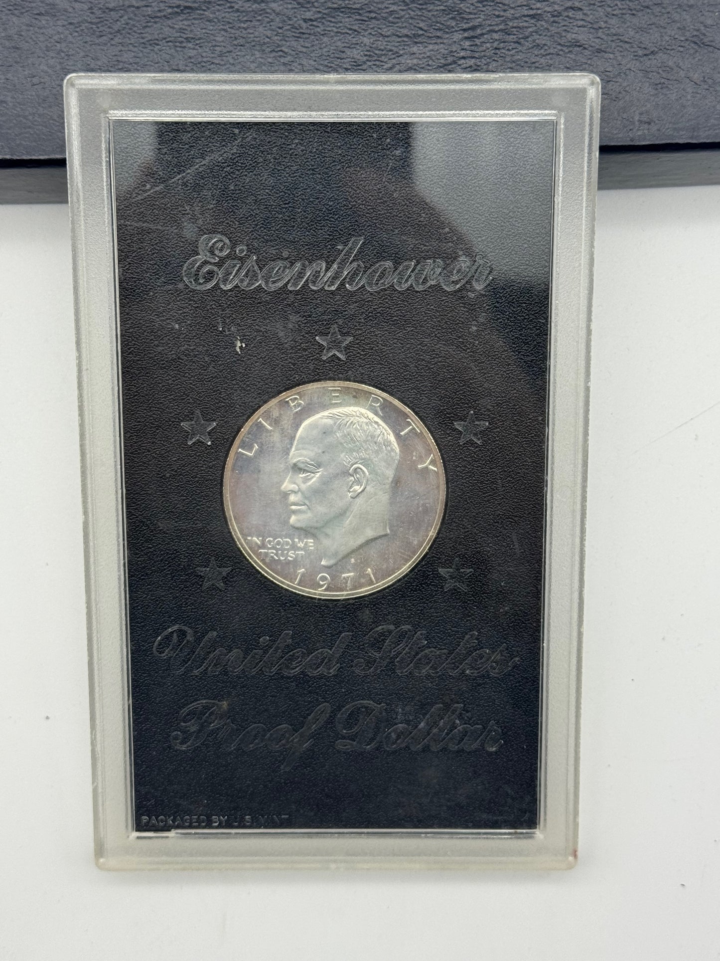 USA 1 Dollar Eisenhower 1971-S Argento 40% Original Mint Packaging