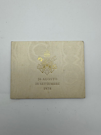 Vaticano Lire 1000 Argento 1978 – Giovanni Paolo I – Sede Apostolica Vacante – Folder Originale