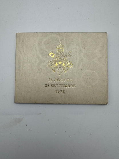 Vaticano Lire 1000 Argento 1978 – Giovanni Paolo I – Sede Apostolica Vacante – Folder Originale