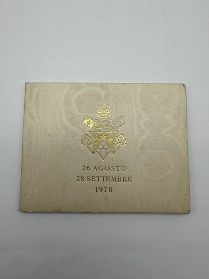 Vaticano Lire 1000 Argento 1978 – Giovanni Paolo I – Sede Apostolica Vacante – Folder Originale