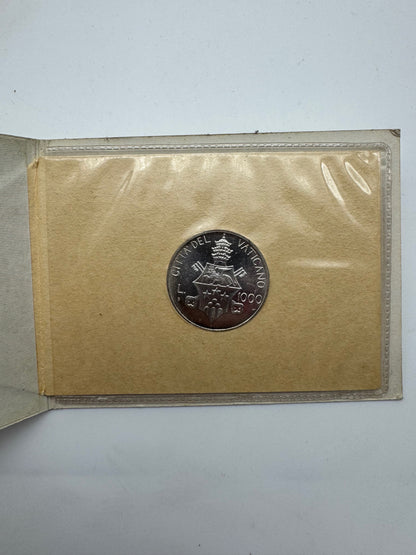 Vaticano Lire 1000 Argento 1978 – Giovanni Paolo I – Sede Apostolica Vacante – Folder Originale