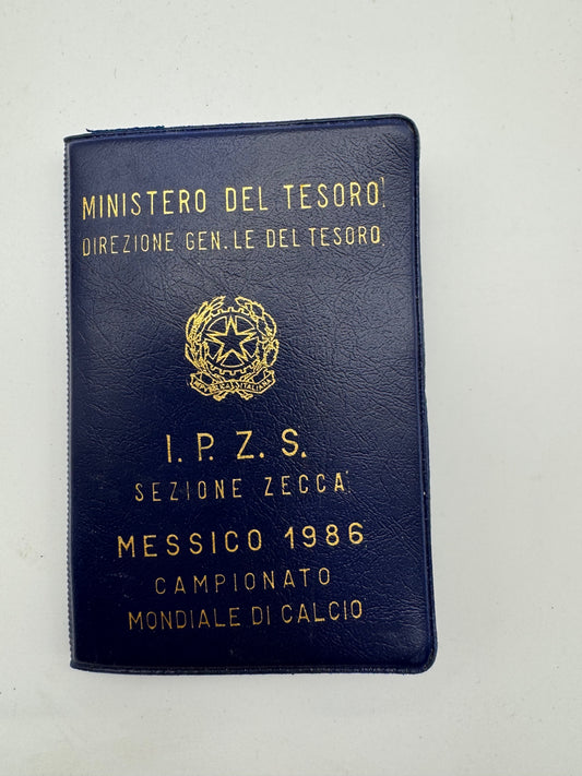 Italia Lire 500 Argento 1986 Mondiali Calcio Messico 1986 FDC Confezione Originale