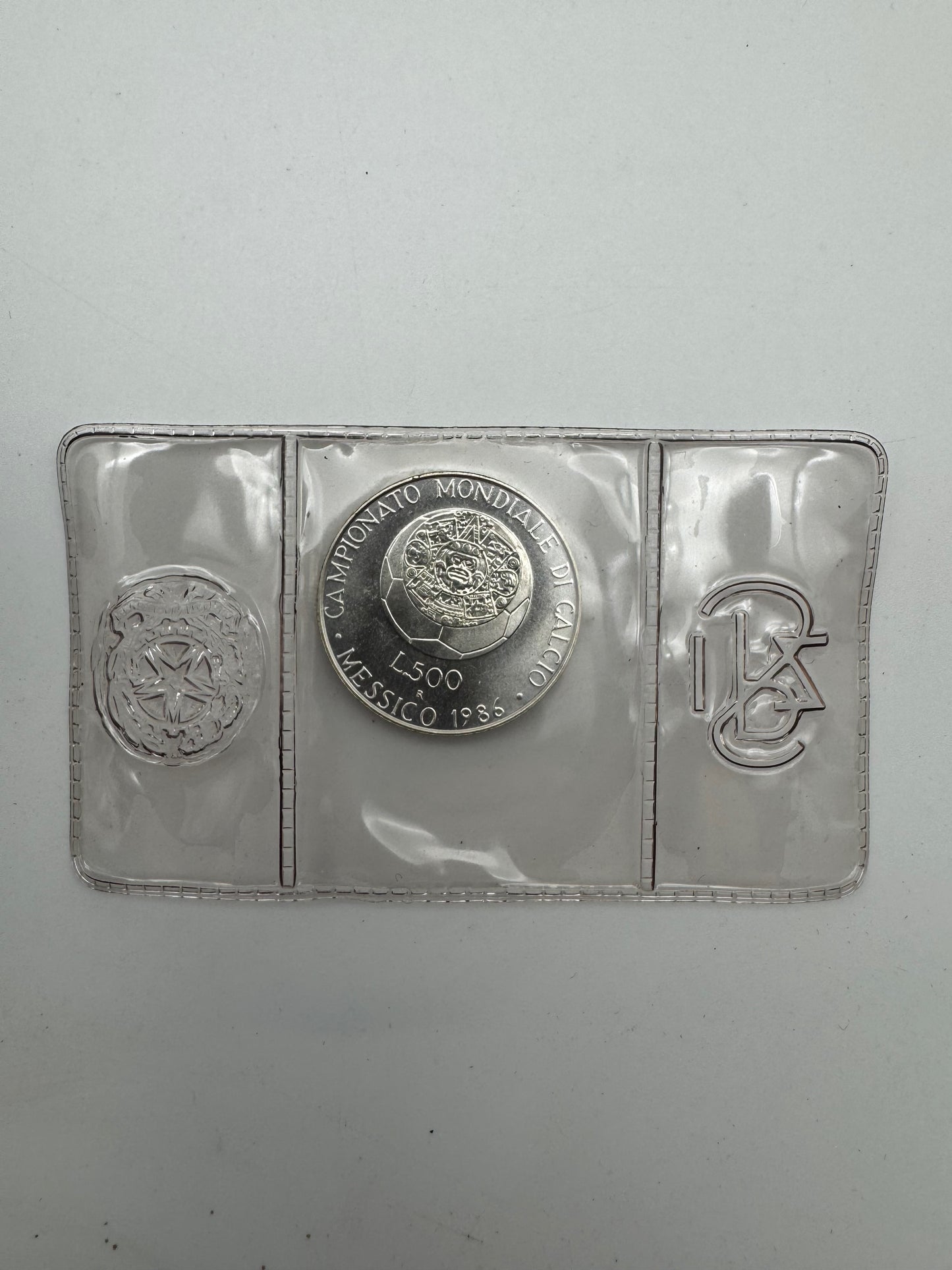 Italia Lire 500 Argento 1986 Mondiali Calcio Messico 1986 FDC Confezione Originale