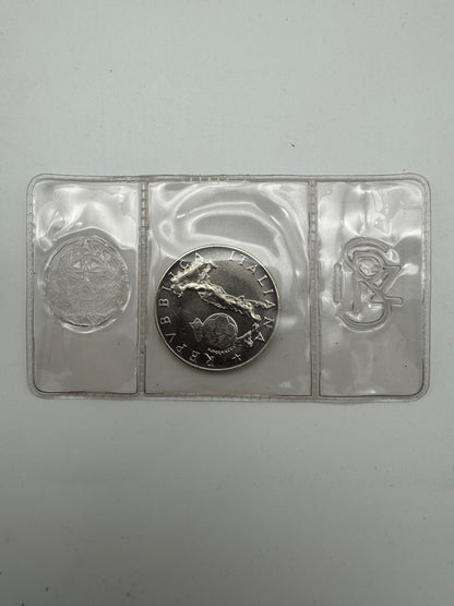 Italia Lire 500 Argento 1986 Mondiali Calcio Messico 1986 FDC Confezione Originale