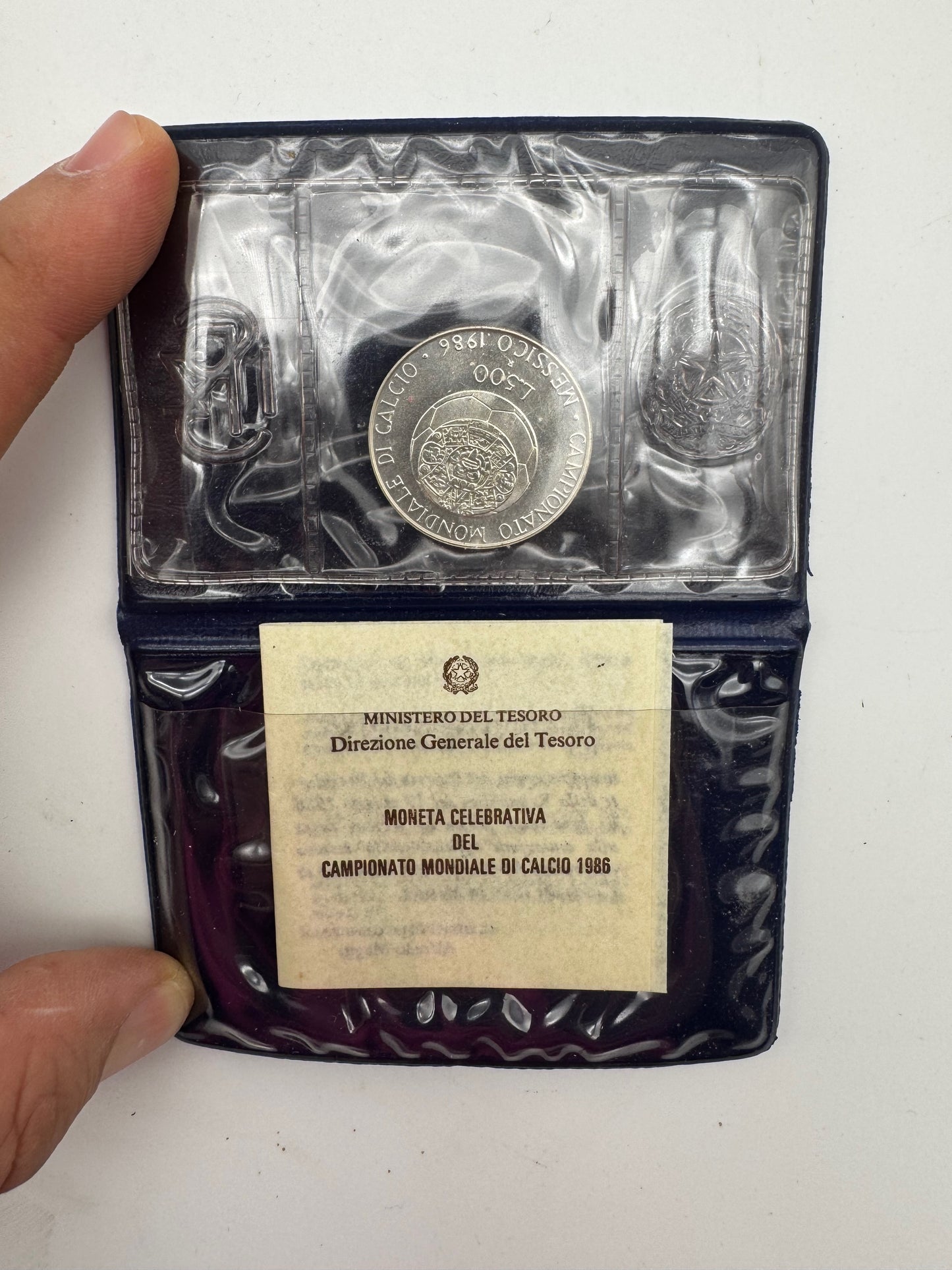 Italia Lire 500 Argento 1986 Mondiali Calcio Messico 1986 FDC Confezione Originale