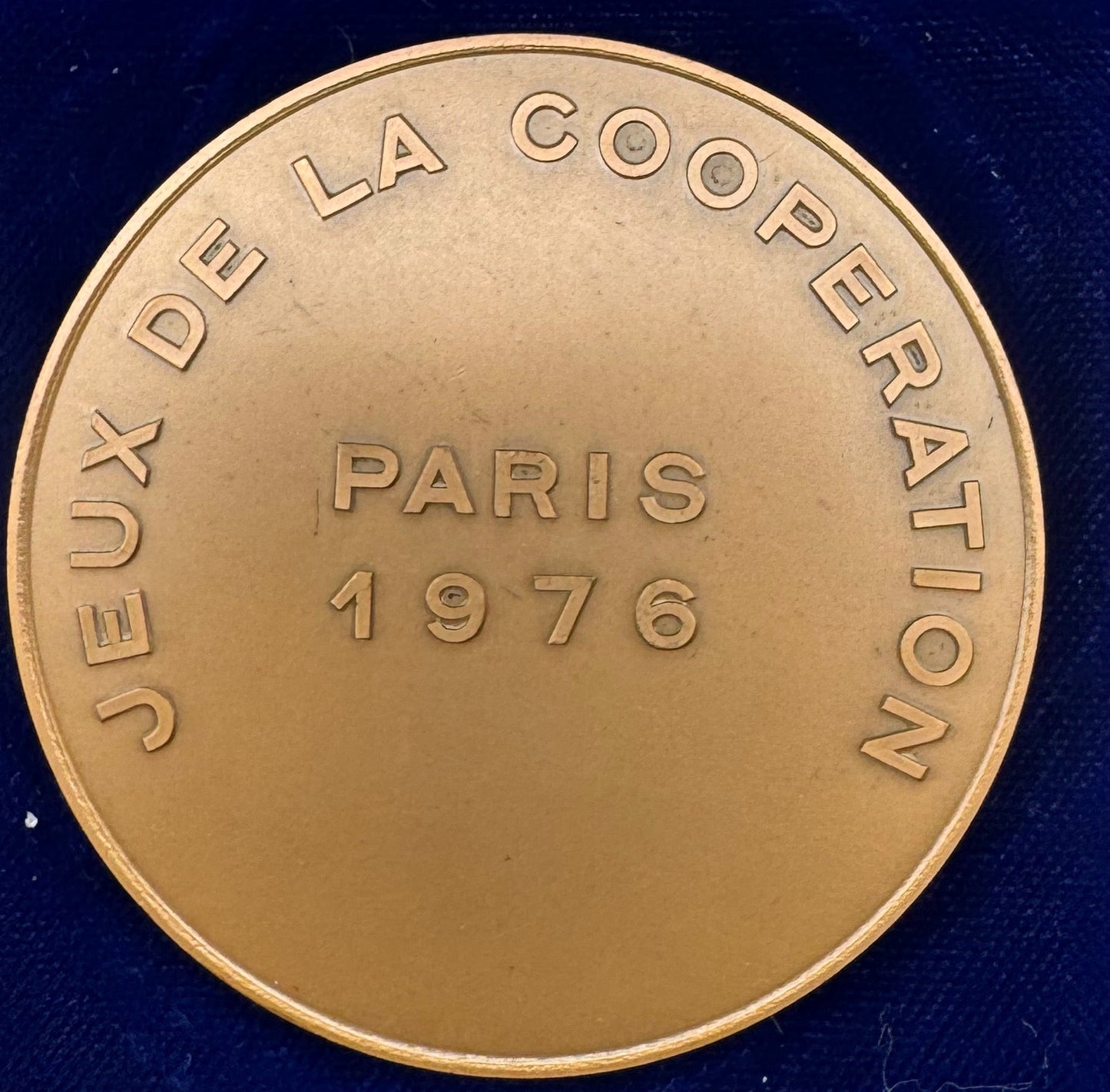 Medaglia Bronze Monnaie de Paris 1976 – Jeux de la Coopération – Crédit Lyonnais – Con Astuccio Originale