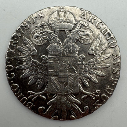 Austria Tallero di Maria Teresa 1780 Argento Riconiazione (Restrike) 27,94 g