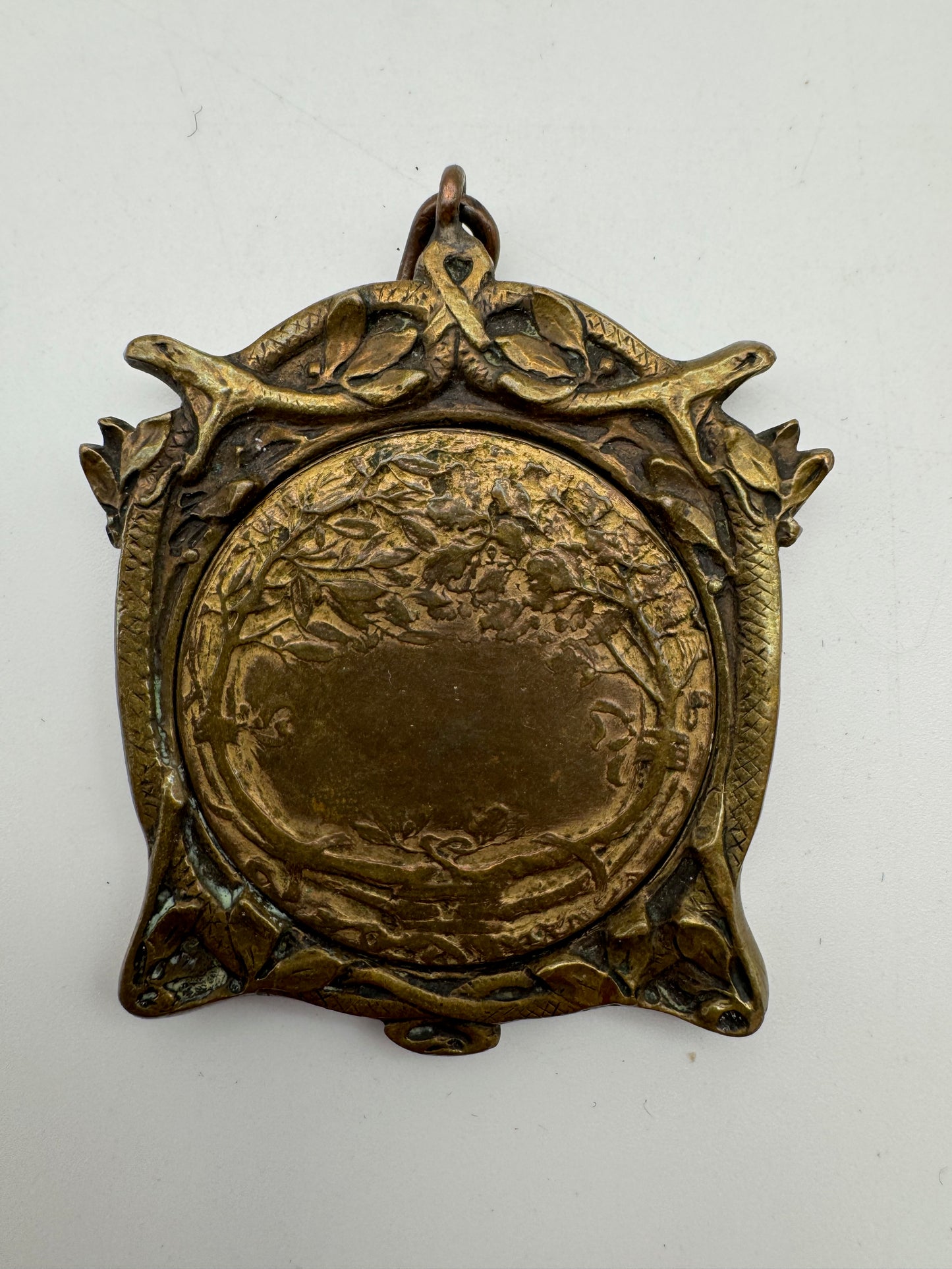 Medaglia Sportiva Ciclistica Liberty Art Nouveau in Bronzo – Francia ca. 1900