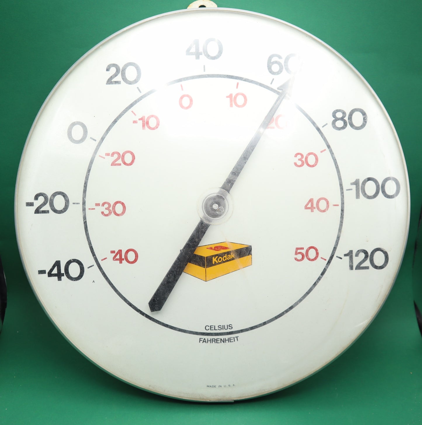 Vintage Kodak Promotional Thermometer in Celsius and Fahrenheit Large wall Mounted