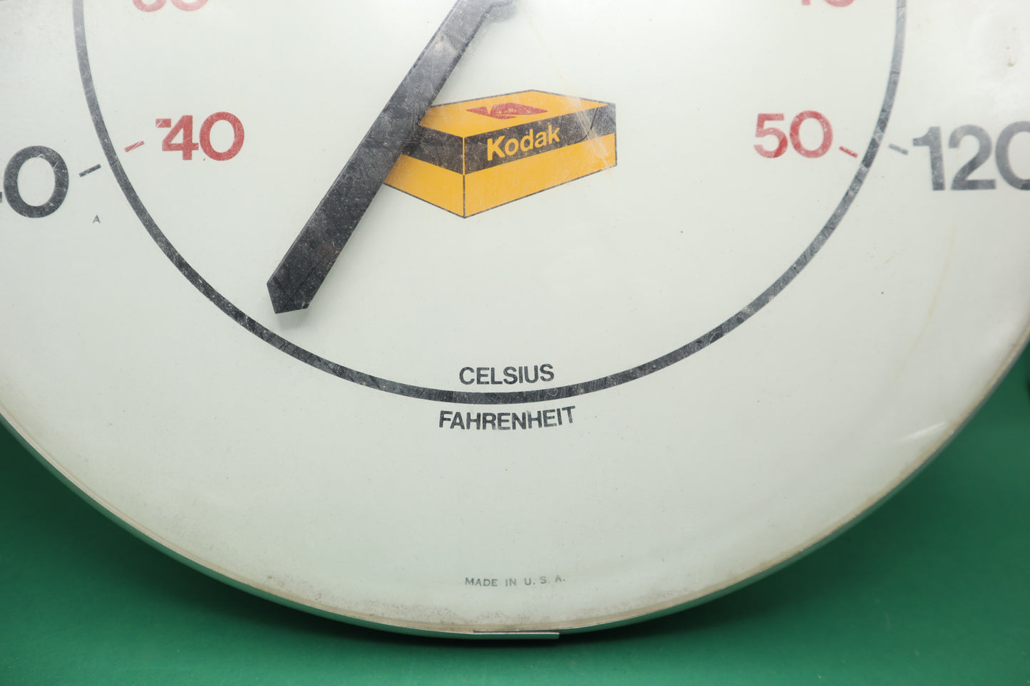 Vintage Kodak Promotional Thermometer in Celsius and Fahrenheit Large wall Mounted