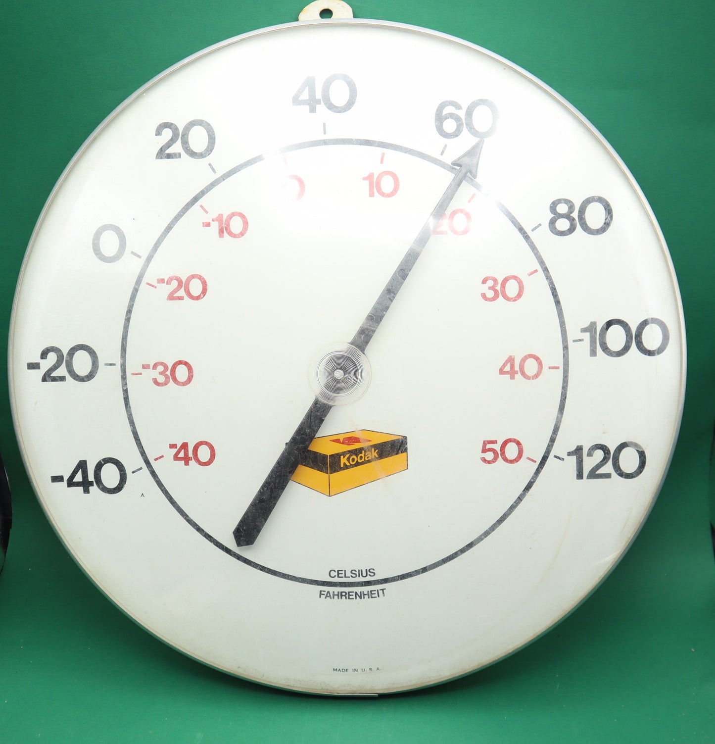 Vintage Kodak Promotional Thermometer in Celsius and Fahrenheit Large wall Mounted