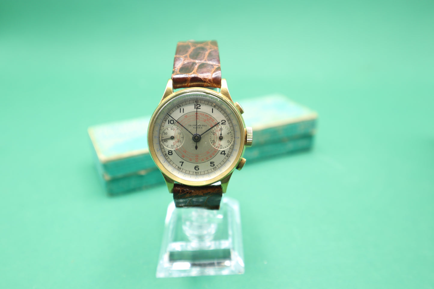 Chronograph  Th Picard Fils Extra - Landeron Hahn 39 - Men - 1940’s gold 750 18k