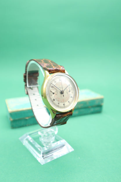 Chronograph  Th Picard Fils Extra - Landeron Hahn 39 - Men - 1940’s gold 750 18k