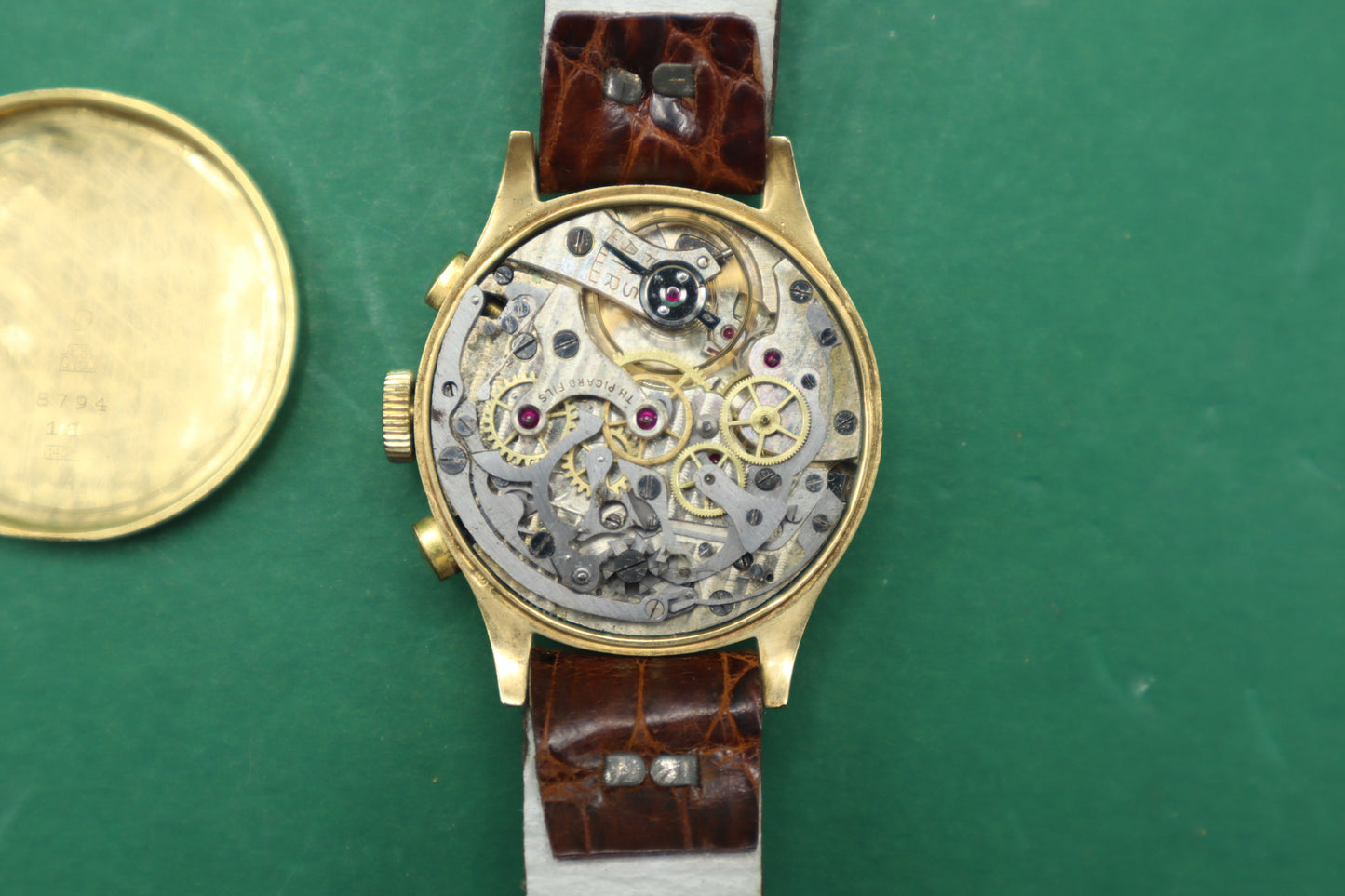Chronograph  Th Picard Fils Extra - Landeron Hahn 39 - Men - 1940’s gold 750 18k