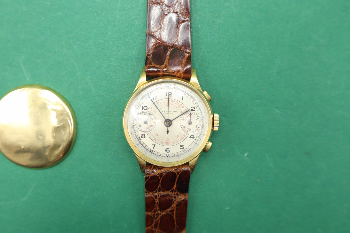 Chronograph  Th Picard Fils Extra - Landeron Hahn 39 - Men - 1940’s gold 750 18k