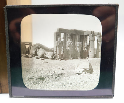 Photo Magic Lantern  Thebes of Ramses Ramesseum Egypt Ferrier Soulier Levy