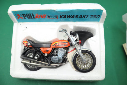 Vintage Poli Toys MS103 Kawasaki 750 Diecast 1:15 Display Box