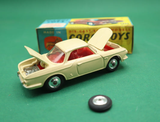 CORGI TOYS - 239-VOLKSWAGEN 1500 KHARMANN GHIA- CREMA- SCATOLA ORIGINALE 1/43