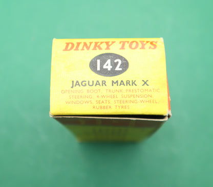 DINKY TOYS - 142- JAGUAR MARK X - OPENING BOOT, TRUNK ETC. SCATOLA ORIGINALE 1/43