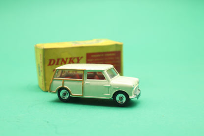 DINKY TOYS - 197- MORRIS MINI TRAVELLER- CREMA -MECCANO ENGLAND- SCATOLA ORIGINALE 1/43