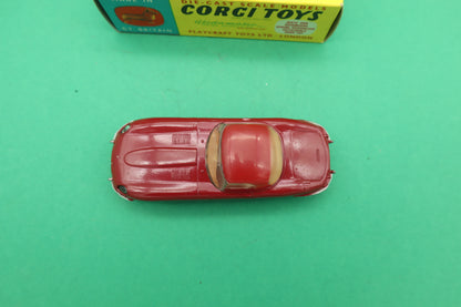CORGI TOYS - 307- E TYPE JAGUAR - ROSSO - PLAYCRAFT TOYS LTD LONDON- SCATOLA ORIGINALE 1/43