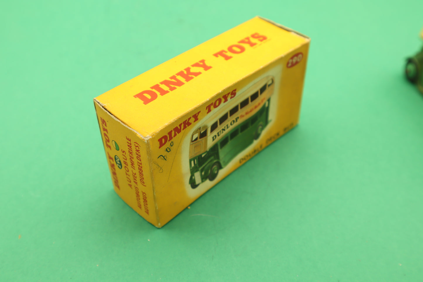 DINKY TOYS - 290- DOUBLE DECK BUS ''DUNLOP''- SCATOLA ORIGINALE 1/43 circa 1950's