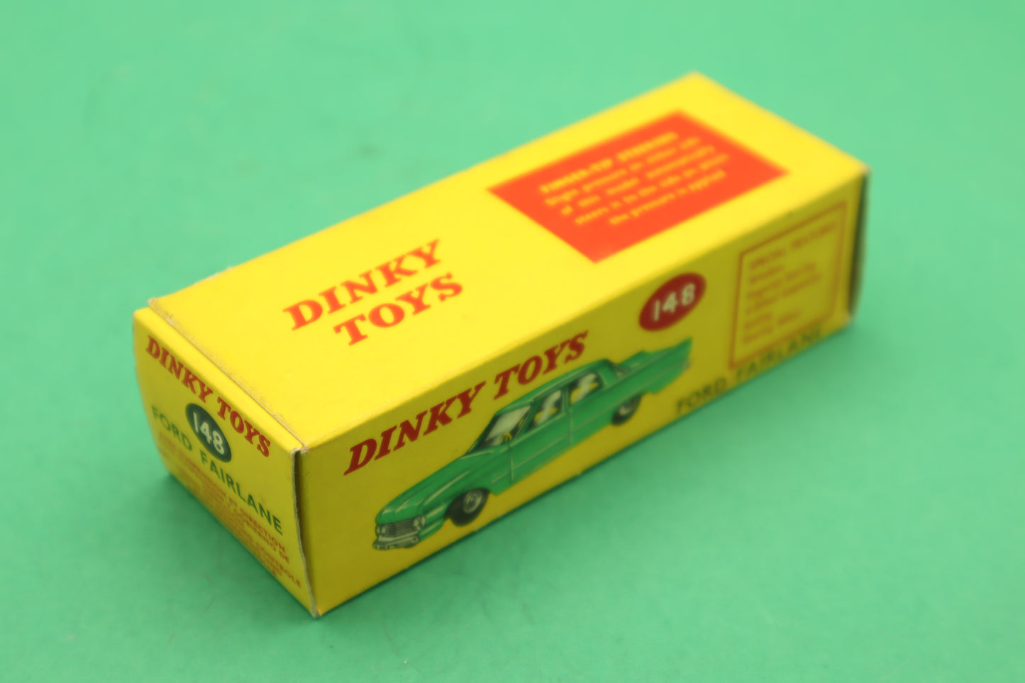 DINKY TOYS - 148- FORD FAIRLANE- VERDE ACQUA SCATOLA ORIGINALE 1/43 circa 1960's