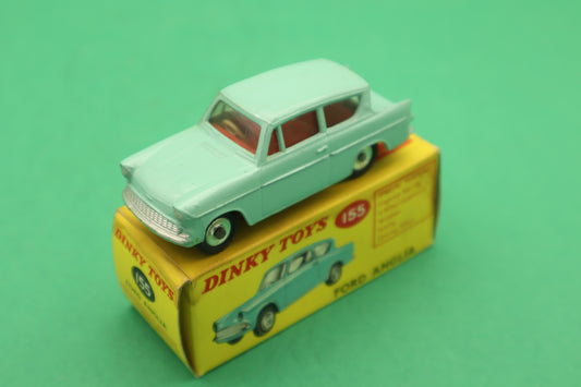 DINKY TOYS - 155- FORD ANGLIA -VERDE ACQUA - MECCANO ENGLAND - SCATOLA ORIGINALE 1/43