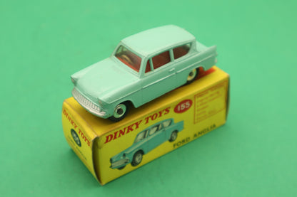 DINKY TOYS - 155- FORD ANGLIA -VERDE ACQUA - MECCANO ENGLAND - SCATOLA ORIGINALE 1/43
