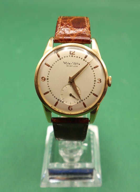 Wristwatch Wyler Vetta Oversize Inclafex 750 18k Oro Orologio