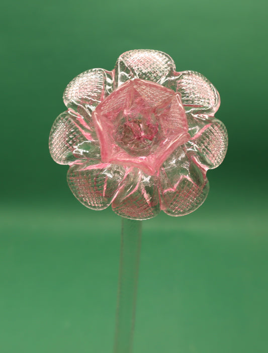 Vintage Cristallo Murano Pezzi Lampadario - Ricambio fiore vetro colore Rosa