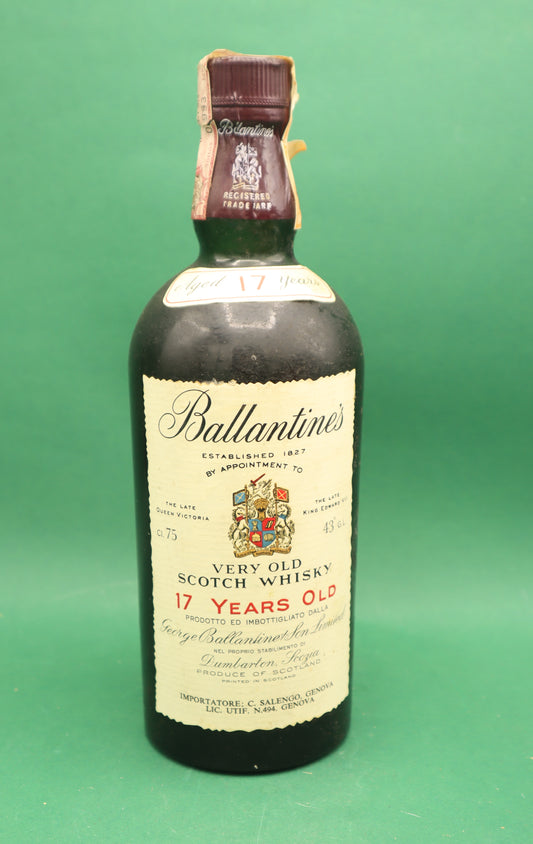 Ballantines Very old Scotch whisky Dumbarton Scotland 17anni  75cl