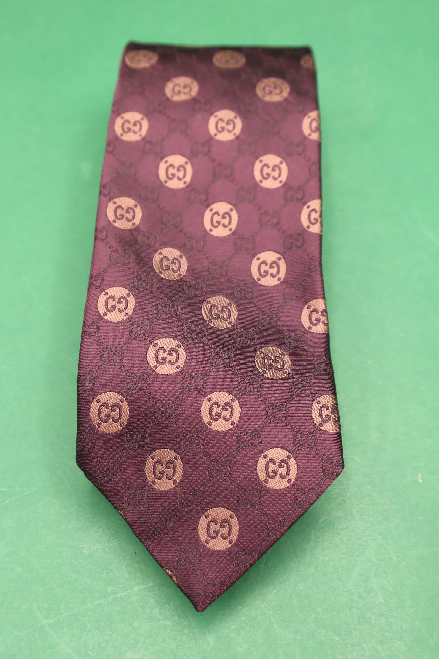 Vintage Cravatta Tie Gucci Fatto in Italia 100% Seta