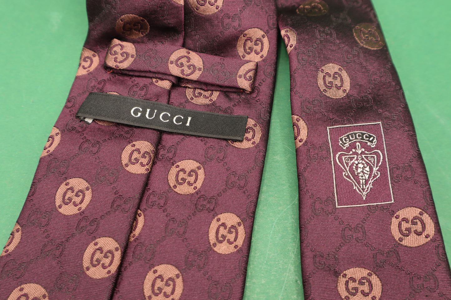 Vintage Cravatta Tie Gucci Fatto in Italia 100% Seta