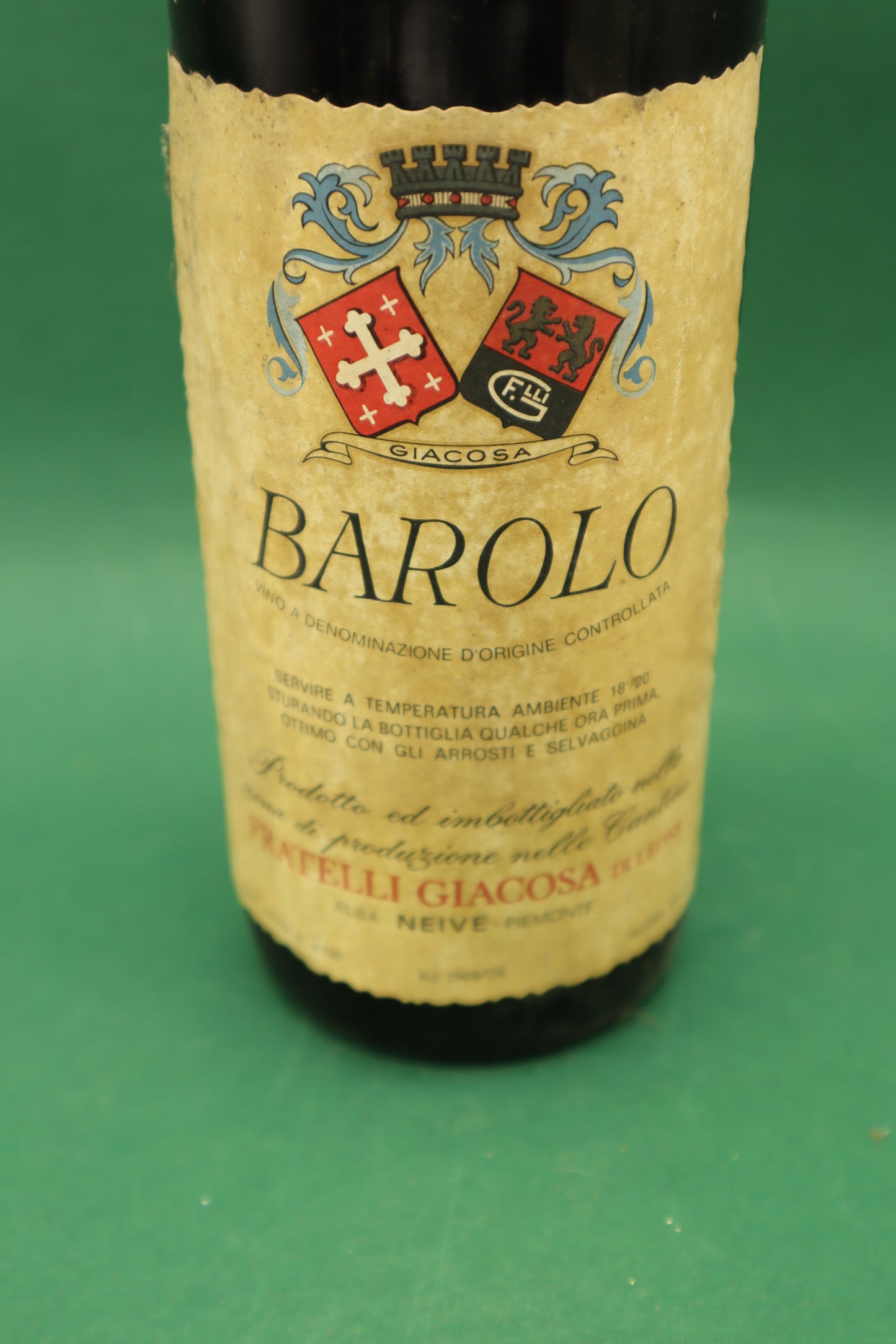 Barolo 1970 - Fratelli Giacosa - Barolo, Langhe, Piemonte - 0,75 lt
