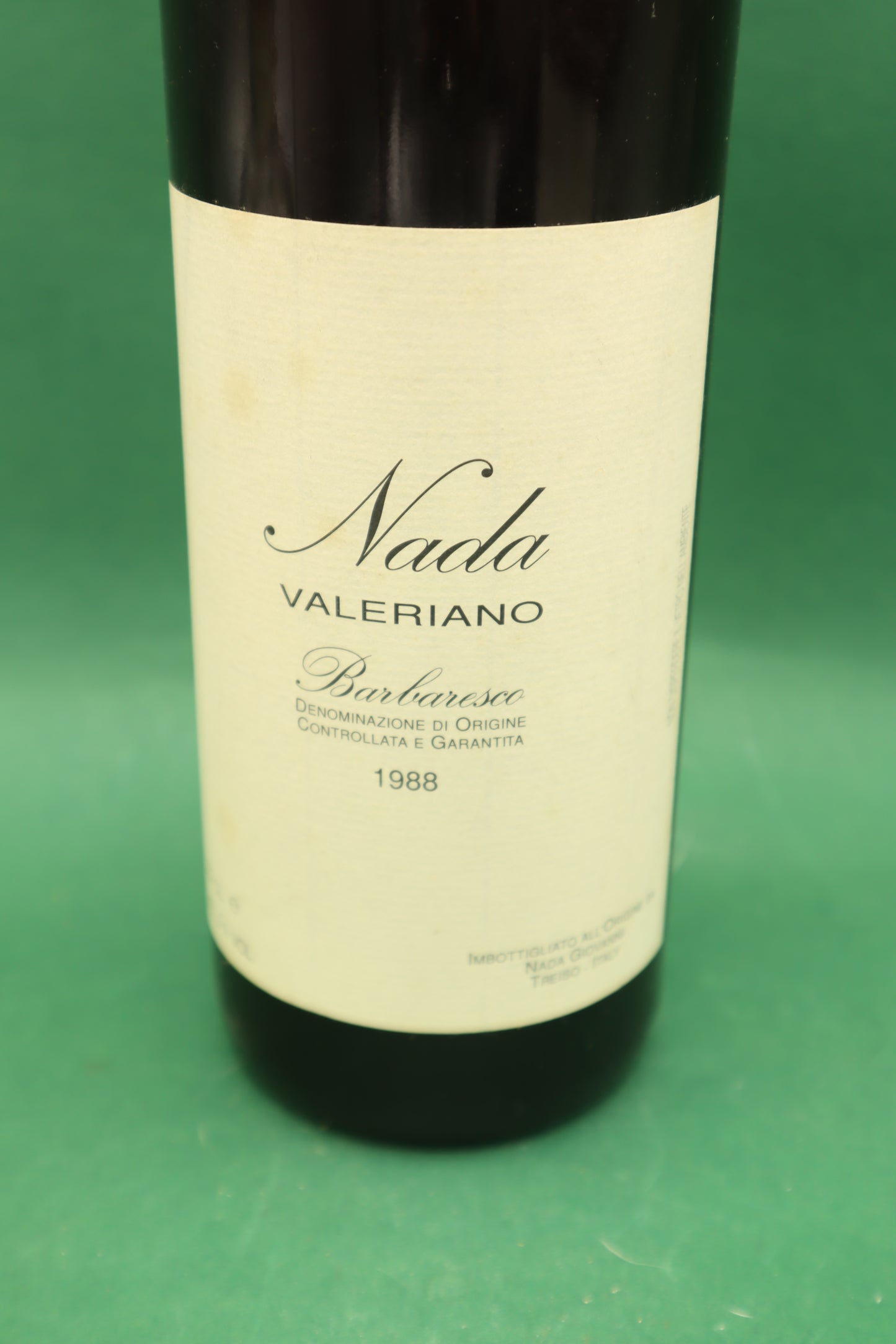 Nada Valeriano Barbaresco 1988 - Vino Rosso Pregiato del Piemonte